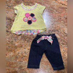 Nannette floral top and pants set